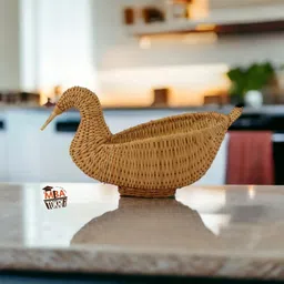 mba tokri vala Duck Wicker Basket/Gift Hamper/ Wooden storage/Fruits&Vegitables Wooden Fruit & Vegetable Basket image 2