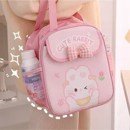 gold leaf Kawaii Cute Lunch Bag – Insulated Tote for School & Work (Pink) Waterproof Lunch Bag image 4