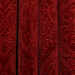 panipat textile hub FABRIC-CADBURY-DAMAS-MAROON-5-MTR-01 Curtain Fabric image 2