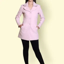 troo blue Women Solid Double Breasted Casual Blazer-picture-28