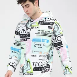 highlander Men Full Sleeve Printed Hooded Sweatshirt image 3