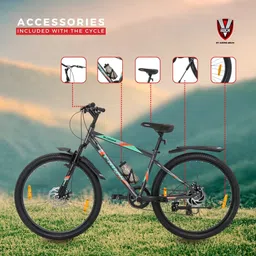 vrock Slugger 7 speed unisex Mountain Bike, Steel Frame 26 T (inch) Mountain Cycle image 4