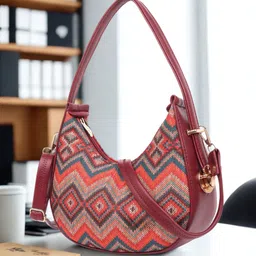 tcrazy Maroon Women Sling Bag Canvas Abstract Sling Bag-picture-43
