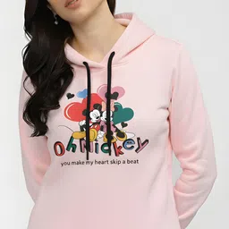livax cotty Women Full Sleeve Self Design Hooded Sweatshirt image 1