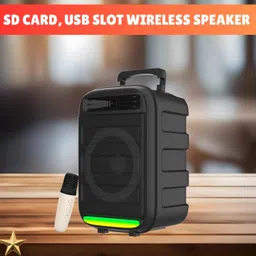 SYARA Monster (BLUETOOTH TROLLEY SPEAKER) With Karaoke Mic and High Quality SoundVN146 35 W Bluetooth Party Speaker-picture-32