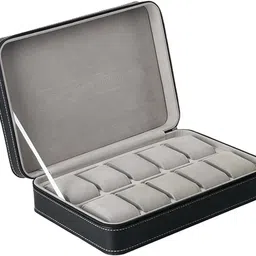 dhavj Premium 10-Slot Leather Watch Box Watch Box-picture-48