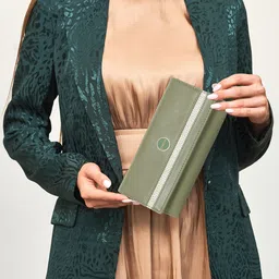 esbeda Women Casual Green Artificial Leather Wallet-picture-14