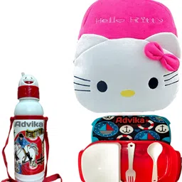 livery Kids School Bag With Free Water Bottle Lunch Box Mini Travelling Bag Backpack-picture-27
