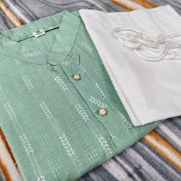 jashna Men Cotton Blend Kurta Pyjama Set image 2