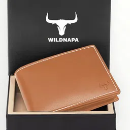 wild napa Men Tan Genuine Leather RFID Wallet-picture-10