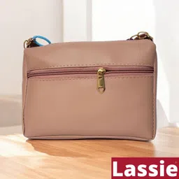 lassie Pink Women Sling Bag Lightweight Faux Leather Sling Bag for Women image 4