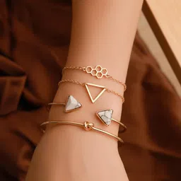 Alloy Gold-plated Bracelet Set-image-3
