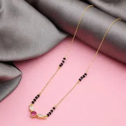 maira 18 K Gold Plated CZ Necklace Mangalsutra / Gift for Women 925 Sterling Silver Mangalsutra-picture-42