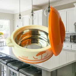 trraco 3000 ml.CASSEROLE Keeps Food hot & Fresh for Roti, rice, chapati , Biryani BS Thermoware Casserole image 3