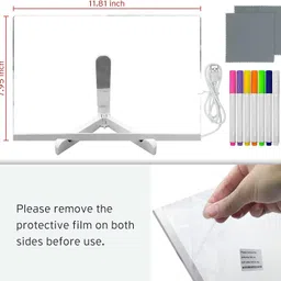 barepepe 3D Acrylic Led Writing Note Board 15 cm Acrylic Sheet image 4