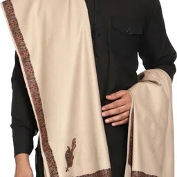 KASHMIRI TREND Wool Embroidered Men Shawl-image-12