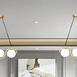 lymon AREEZO HANGING GOLD COLOR V303 DHANUSH STYLE WITHOUT BULB (PACK OF 1) Ceiling Light Ceiling Lamp image 5