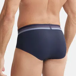 Jockey Men Navy Blue Solid Cotton Basic Briefs HG13-0105 image 3