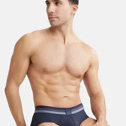Jockey Men Navy Blue Solid Cotton Basic Briefs HG13-0105 image 5