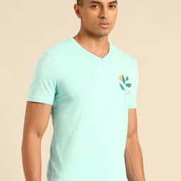 Being Human V-Neck Pure Cotton T-shirt with Minimal Print-picture-14