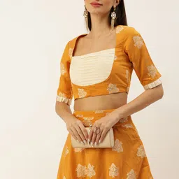 Ethnovog Ready To Wear Mustard Art Silk Jacquard Co-ords-image-22