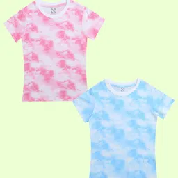 NUSYL Girls Pack Of Two Tie and Dye Dyed T-shirt image 1