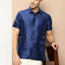 INVICTUS Spread Collar Festive Onam Shirt-image-19