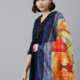 Rani Saahiba Ethnic Motifs Printed Art Silk Dupatta-picture-31