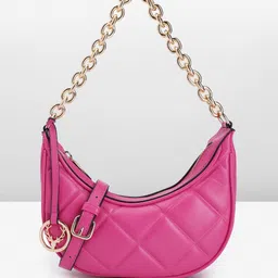 Allen Solly Solid Quilted Structured Handheld Bag-image-81