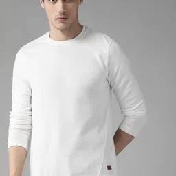 The Roadster Lifestyle Co Men White  Waffle Texture T-shirt-image-17