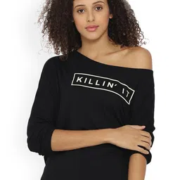 Campus Sutra Women Black Printed Top-image-27