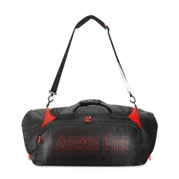 Arctic Fox Unisex Black & Red Printed Duffle Bag-image-27