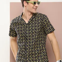 Harvard Men Classic Slim Fit Geometric Printed Casual Shirt-picture-35