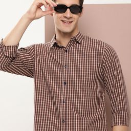 Harvard Men Classic Slim Fit Tartan Checks Casual Shirt-picture-2