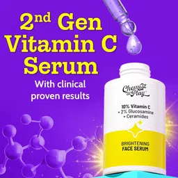 Chemist at Play Vitamin C Face Serum - 30ml & Neck Knee & Elbow Brightening Roll On - 40ml image 2