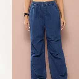 Harvard Women High-Rise Parachute Fit Stretchable Jeans-image-90