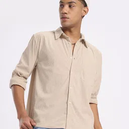 glitchez The New Neutrals Oversized Corduroy Shirt-image-1