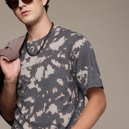 R.Code by The Roadster Life Co. Men Tie and Dye Printed Relaxed Fit T-shirt-picture-48