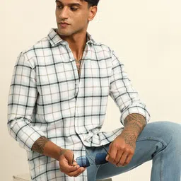 Bushirt Men Classic Opaque Checked Casual Shirt-picture-30