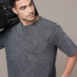 The Roadster Life Co. Drop-Shoulder Sleeves Pure Cotton T-shirt-picture-15