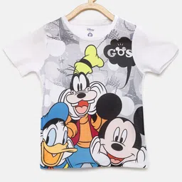 YK Disney Boys Grey & White Printed T-shirt-picture-46