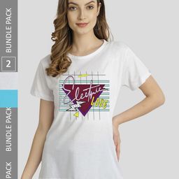 CHOZI Pack Of 2 Printed Cotton Bio Finish T-shirt-picture-30