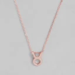 Peora Rose Gold-Plated Tauras Horoscope Zodiac Sign Pendant with Chain-picture-22