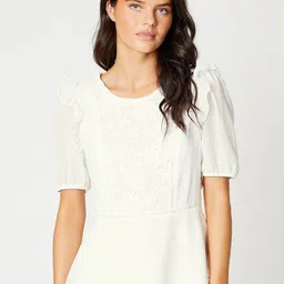 DOROTHY PERKINS Lace Insert Puff Sleeve Top-picture-22