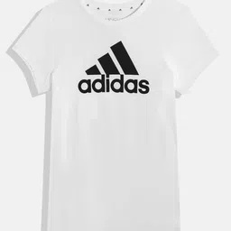 ADIDAS Girls Brand Logo Printed Pure Cotton Slim Fit T-shirt-picture-47