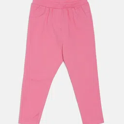 MINI KLUB Girls Pink Solid Jeggings-picture-39