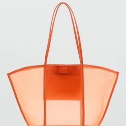 MANGO Textured Shopper Bag-image-76