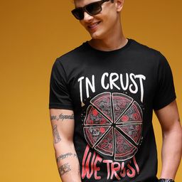 HERE&NOW Men Graphic Print Pure Cotton T-shirt-picture-11