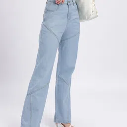 DressBerry Women Panelled Mid-Rise Regular Fit Jeans-image-68