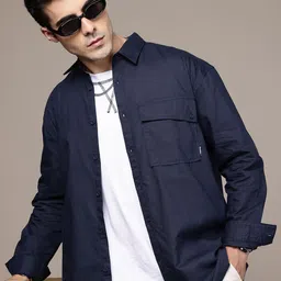 The Roadster Life Co. Relaxed Fit Drop-Shoulder Sleeves Pure Cotton Casual Shirt-picture-35